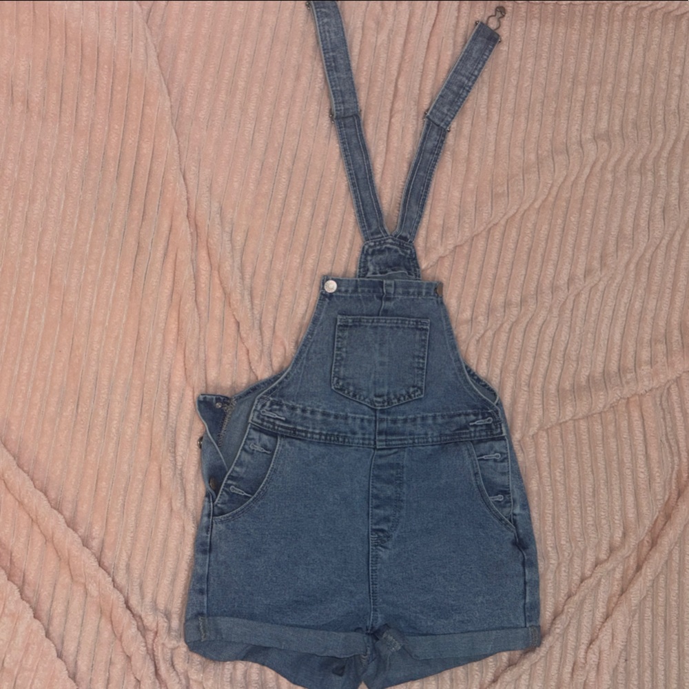 SHEIN Blue Denim Women Jeans Overalls